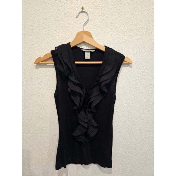 Hm black ruffle top sz xsmall - Picture 1 of 3